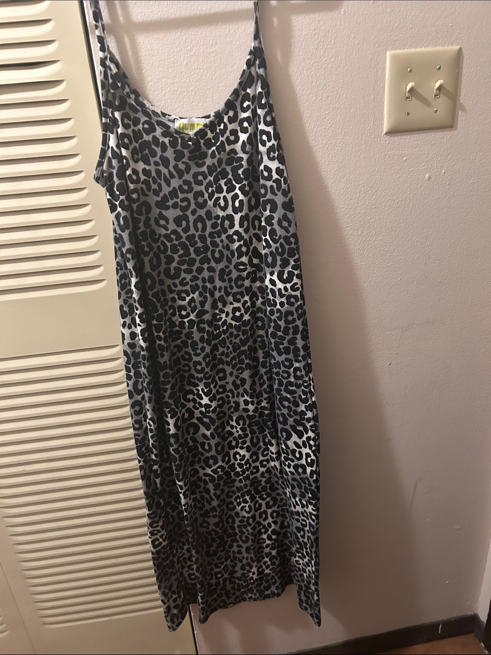 Black & White Leopard Print Maxi Dress - Brand Unspecified